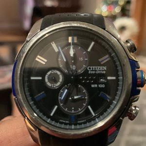 Citizen eco drive watch used with scratches on the watch